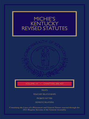 cover image of Michie's Kentucky Revised Statutes